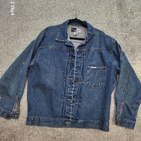 VINTAGE  90s oversized jean jacket - Picture 2 of 6